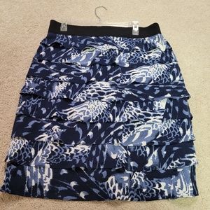 Alfani Woman's Layered Skirt Size 16 Blue Multi